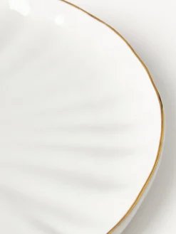 Set de desayuno de porcelana con relieves Sali, 4 comensales (12 pzas.)