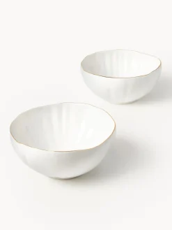 Set de desayuno de porcelana con relieves Sali, 4 comensales (12 pzas.)