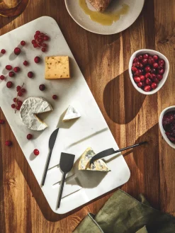 Set de fuente con cuchillos para quesos Jaya, 4 pzas.