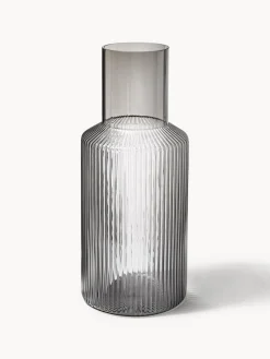 Set de jarra pequeña soplada artesanalmente con vaso Ripple, 2 pzas.