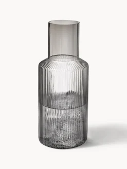 Set de jarra pequeña soplada artesanalmente con vaso Ripple, 2 pzas.