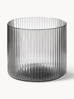 Set de jarra pequeña soplada artesanalmente con vaso Ripple, 2 pzas.