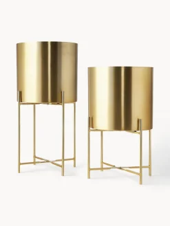 Set de maceteros de metal Mina, 2 uds.