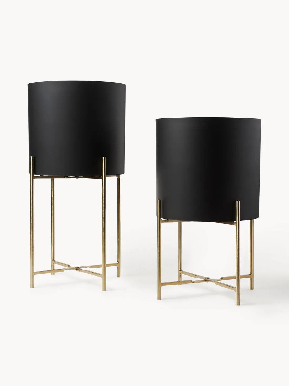 Set de maceteros de metal Mina, 2 uds.