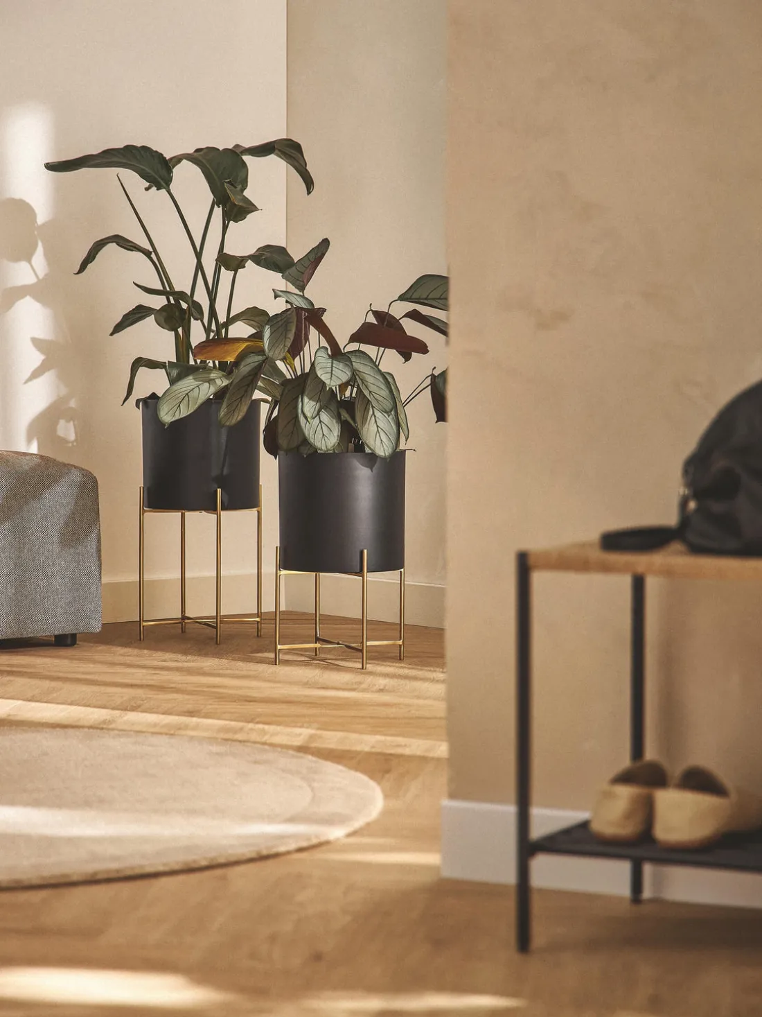 Set de maceteros de metal Mina, 2 uds.