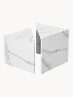 Set de mesas de centro en look mármol Vilma, 2 uds.