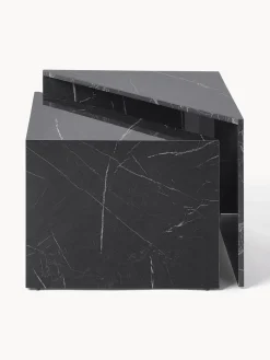 Set de mesas de centro en look mármol Vilma, 2 uds.