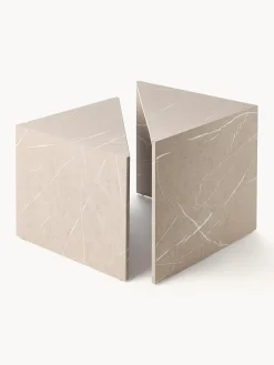 Set de mesas de centro en look mármol Vilma, 2 uds.