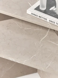 Set de mesas de centro en look mármol Vilma, 2 uds.