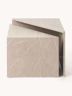 Set de mesas de centro en look mármol Vilma, 2 uds.