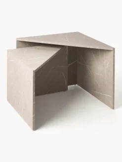 Set de mesas de centro en look mármol Vilma, 2 uds.