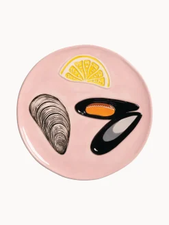 Set de platos de dolomita pintado a mano De La Mer, 4 uds.