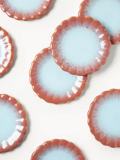 Set de platos postre artesanales Marguerite, 4 uds.