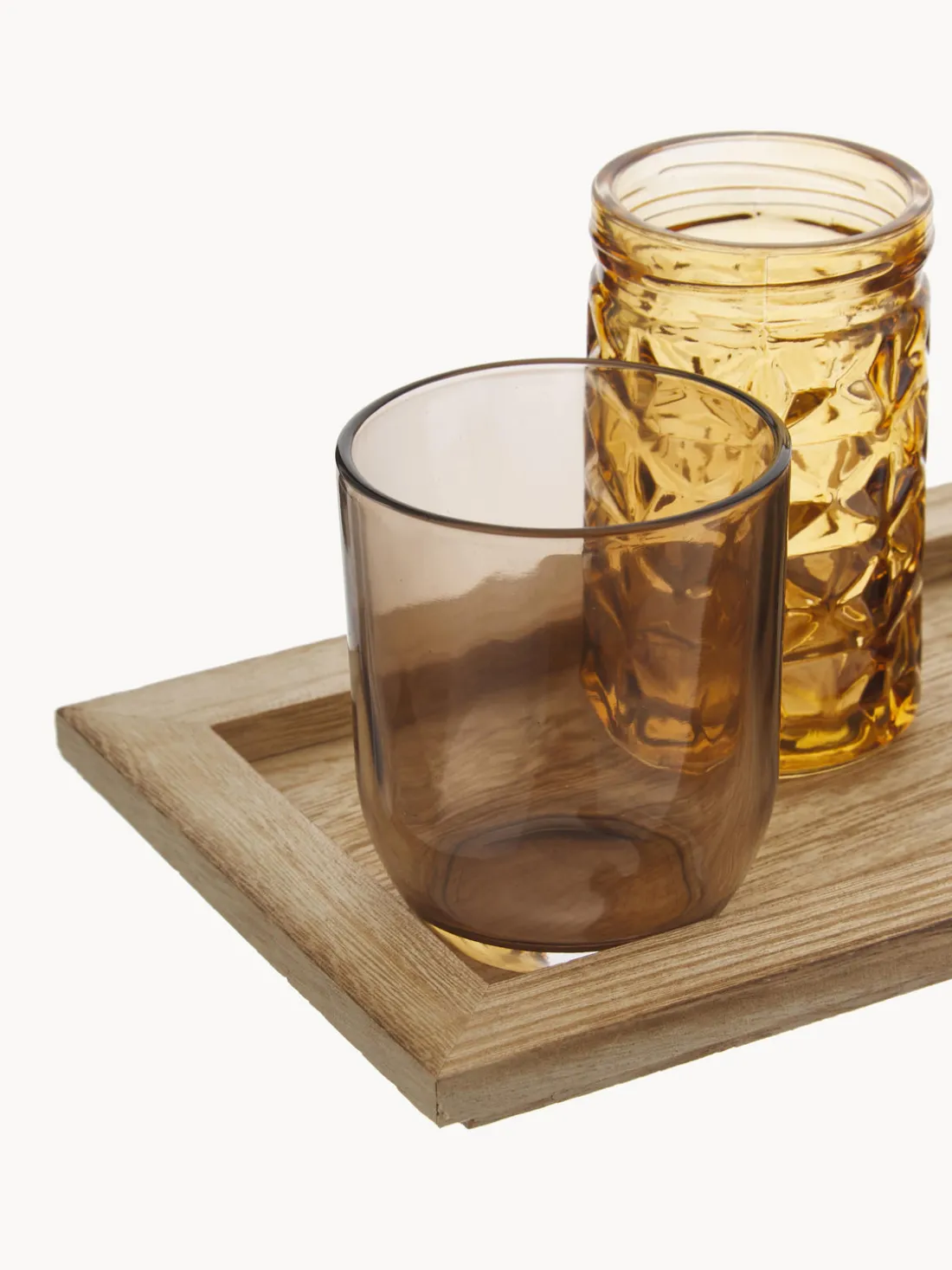 Set de portavelas de vidrio Wessel, 10 pzas.