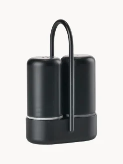 Set de salero y pimentero Singles Black, 3 piezas.