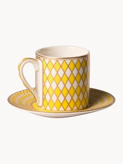 Set de tazas espresso con platito Chess, 4 uds.