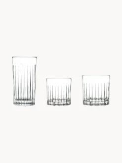 Set de vasos de cristal con relieve Timeless, 18 pzas.