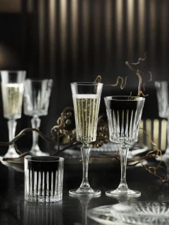Set de vasos de cristal con relieve Timeless, 18 pzas.
