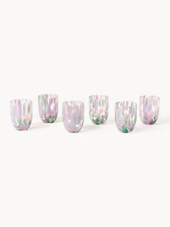 Set de vasos soplados Big Confetti, 6 uds.