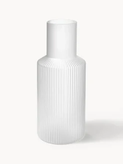 Set pequeño de jarra de agua soplada con vaso Ripple, 2 pzas.