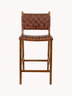 Silla alta de madera de teca tejida Perugia