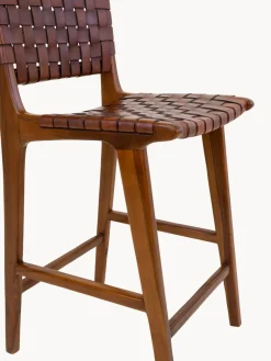 Silla alta de madera de teca tejida Perugia