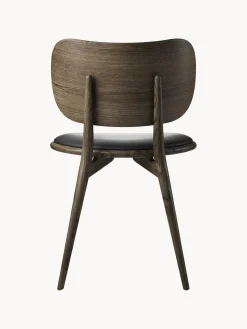 Silla artesanal de cuero y madera Rock