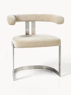 Silla cantilever tapizada Gianni