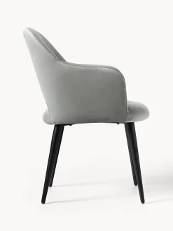 Silla con reposabrazos de terciopelo Rachel