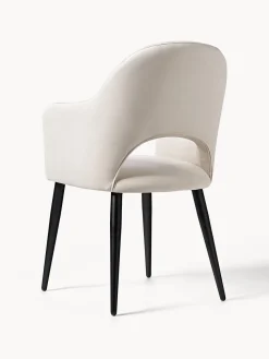Silla con reposabrazos de terciopelo Rachel
