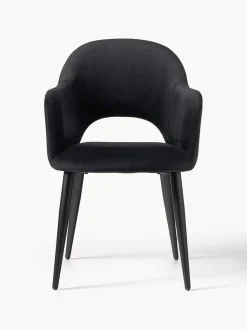 Silla con reposabrazos de terciopelo Rachel