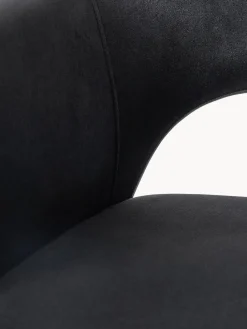 Silla con reposabrazos de terciopelo Rachel