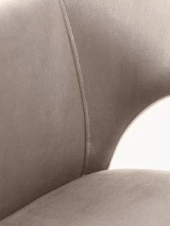 Silla con reposabrazos de terciopelo Rachel