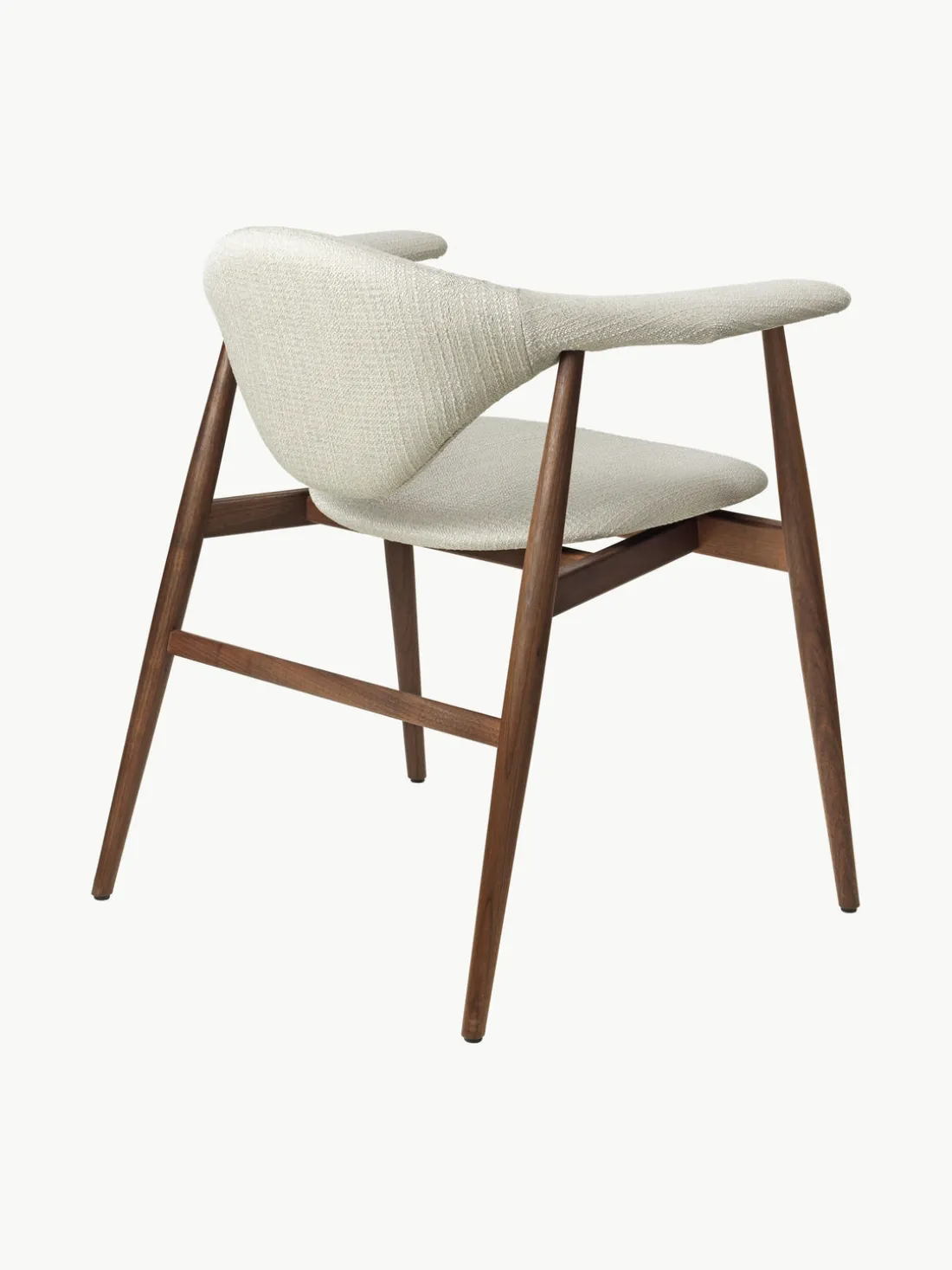 Silla con reposabrazos de madera de nogal Masculo