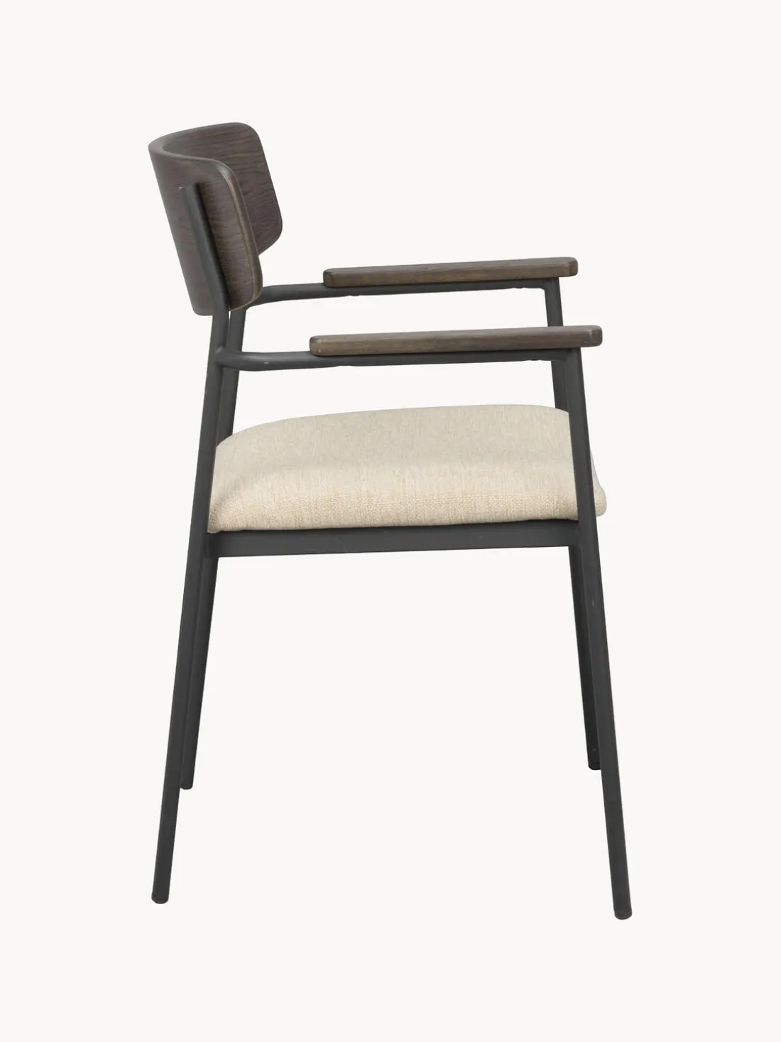 Silla con reposabrazos de madera de roble Maymont, 2 uds.