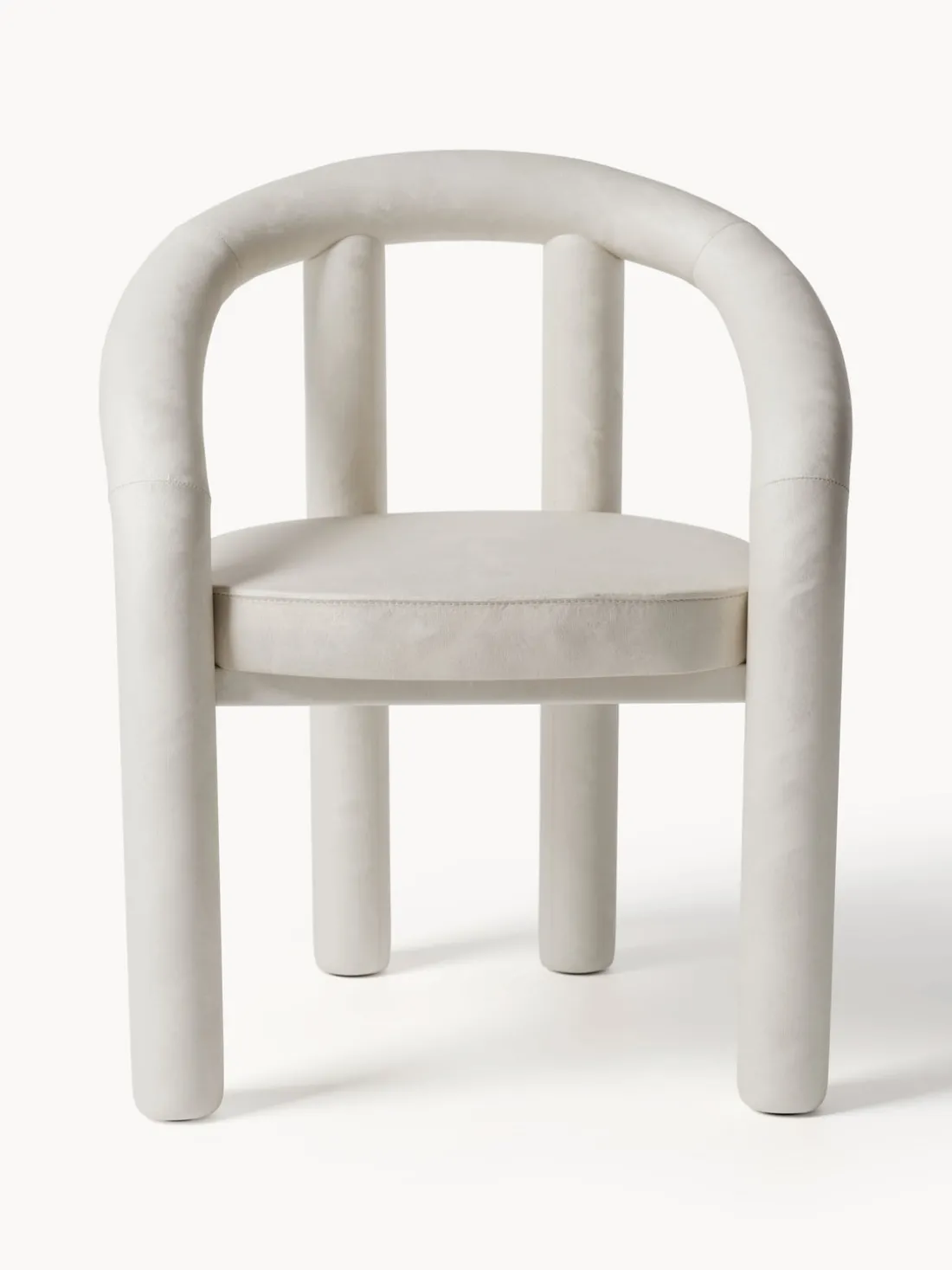 Silla con reposabrazos de terciopelo Calan