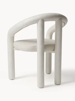 Silla con reposabrazos de terciopelo Calan