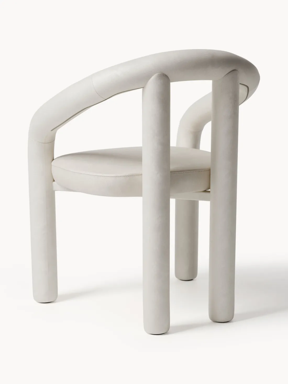 Silla con reposabrazos de terciopelo Calan