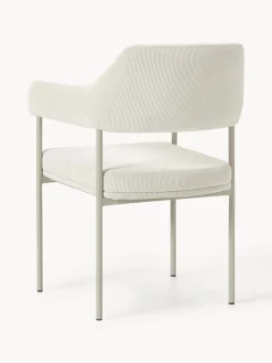 Silla con reposabrazos de pana Zoe