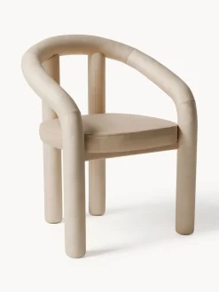 Silla con reposabrazos de terciopelo Calan