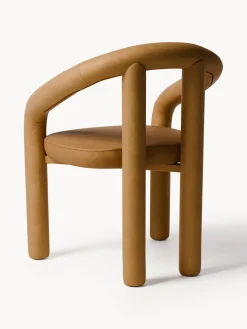 Silla con reposabrazos de terciopelo Calan