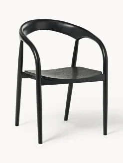 Silla con reposabrazos de madera de fresno Camille