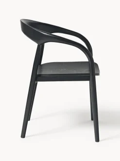 Silla con reposabrazos de madera de fresno Camille