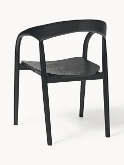 Silla con reposabrazos de madera de fresno Camille