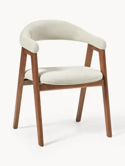 Silla con reposabrazos tapizada Nik