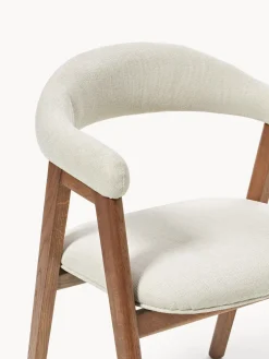 Silla con reposabrazos tapizada Nik