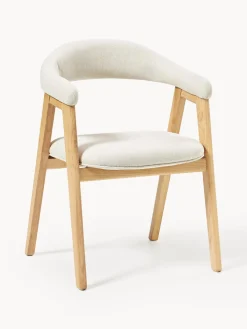 Silla con reposabrazos tapizada Nik