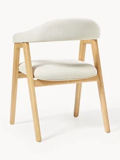 Silla con reposabrazos tapizada Nik