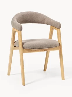 Silla con reposabrazos tapizada Nik