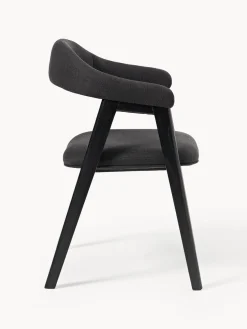 Silla con reposabrazos tapizada Nik